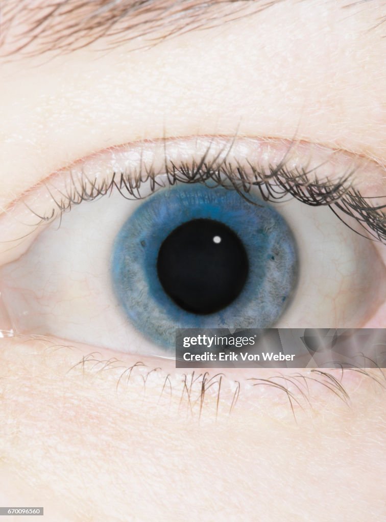 Close up of blue eye-series