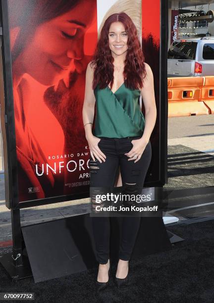 Erin Robinson arrives at the Los Angeles Premiere "Unforgettable" at TCL Chinese Theatre on April 18, 2017 in Hollywood, California.