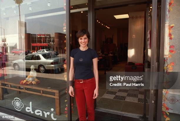 Melanie Shatner poses for the photographer outside her boutique store, Dari September 20, 2000 in Studio City, CA. Melanie is the daughter of "Star...