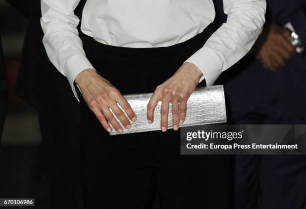 Queen Letizia of Spain attends the 'Gran Angular' and 'El Barco De Vapor' literature awards at Casa de Correos on April 18, 2017 in Madrid, Spain.