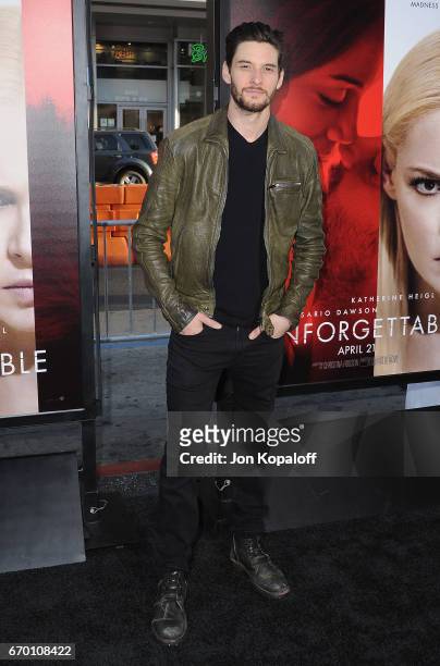 Actor Ben Barnes arrives at the Los Angeles Premiere "Unforgettable" at TCL Chinese Theatre on April 18, 2017 in Hollywood, California.