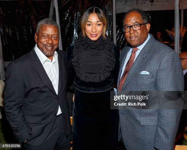 Robert Johnson, Lauren Wooden Johnson and Honoree, Los Angeles County Board of Supervisors, Mark Ridley-Thomas attend the Communities In School LA...