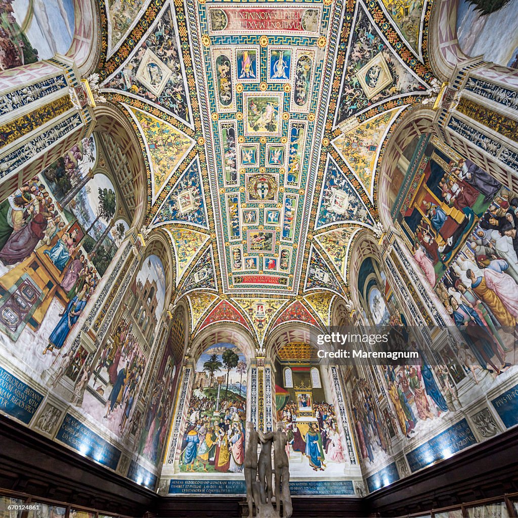Piccolomini Library, vault and frescoes