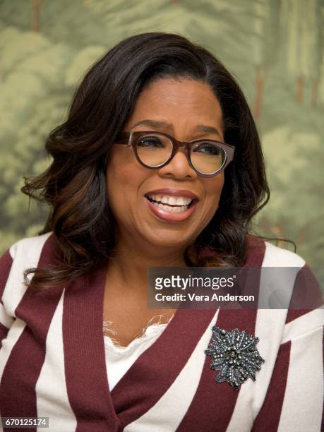 Oprah Winfrey at "The Immortal Life of Henrietta Lacks" Press Conference at the London Hotel on April 18, 2017 in New York City.