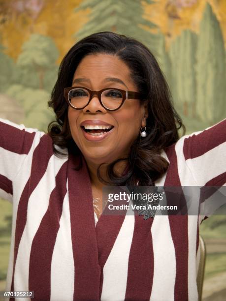 Oprah Winfrey at "The Immortal Life of Henrietta Lacks" Press Conference at the London Hotel on April 18, 2017 in New York City.