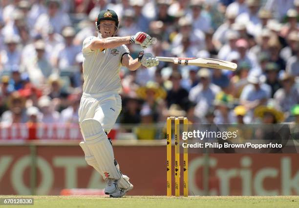 Australia's George Bailey about to be caught by England's Kevin Pietersen during the 3rd Ashes cricket Test match between Australia and England at...