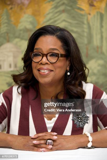 Oprah Winfrey at "The Immortal Life of Henrietta Lacks" Press Conference at the London Hotel on April 18, 2017 in New York City.