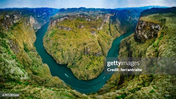 sumidero canyon in chiapas mexico - chiapas stock pictures, royalty-free photos & images