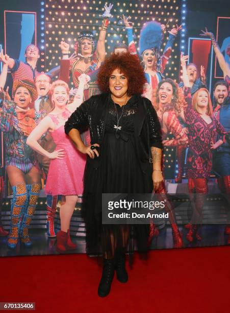 Casey Donovan arrives for the opening night of Cyndi Lauper's Kinky Boots at Capitol Theatre on April 19, 2017 in Sydney, Australia.