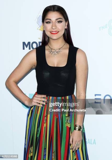 Social Media Personality Andrea Russett attends the 8th annual Thirst Gala at The Beverly Hilton Hotel on April 18, 2017 in Beverly Hills, California.