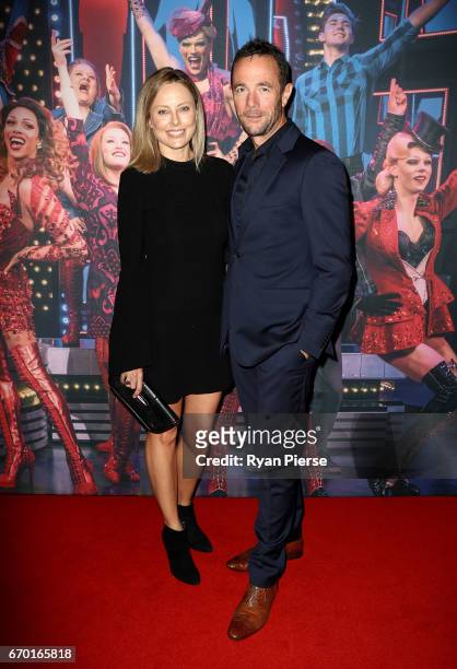 Allison Langdon and Michael Willesee Jr arrive for the opening night of Cyndi Lauper's Kinky Boots at Capitol Theatre on April 19, 2017 in Sydney,...