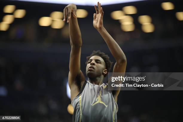 April 14: Mitchell Robinson of W. Kentucky in action during the Jordan Brand Classic, National Boys Team All-Star basketball game at The Barclays...