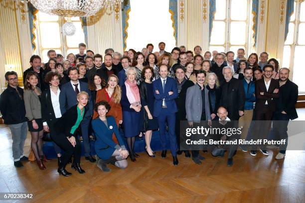 French Minister of Culture and Communication, Audrey Azoulay, President de "l'Academie des Molieres", Jean-Marc Dumontet and all the Nominee attends...