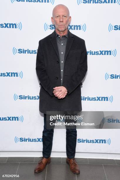 Musician Vince Clarke of the band Erasure visits SiriusXM Studios on April 19, 2017 in New York City.