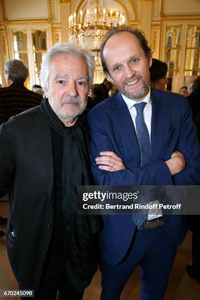 Nominated for "Moliere du Meilleur Comedien dans un spectacle de Theatre Prive" for "Le cas Sneijder", Pierre Arditi and President de "l'Academie des...