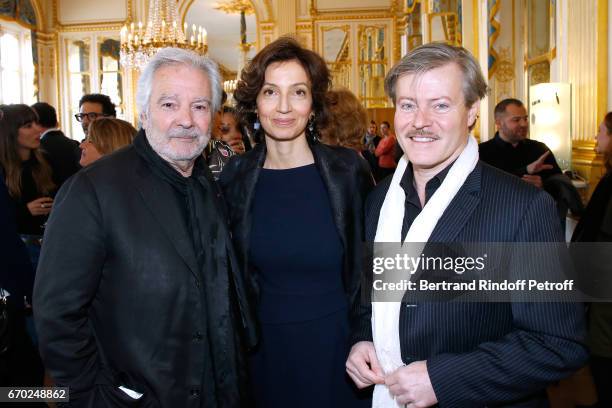 Nominated for "Moliere du Meilleur Comedien dans un spectacle de Theatre Prive" for "Le cas Sneijder", Pierre Arditi, French Minister of Culture and...