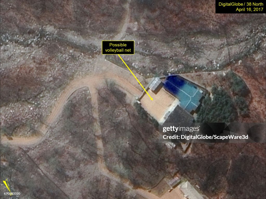 PUNGGYE-RI NUCLEAR TEST SITE, NORTH KOREA - APRIL 16, 2017.  Figure 6. Possible volleyball net seen in the command center area.