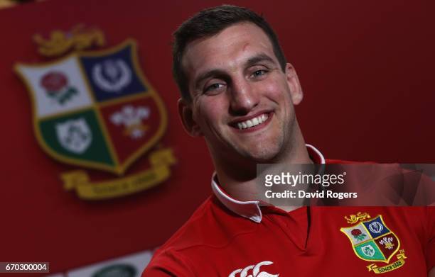 Lion's captain Sam Warburton poses during the British and Irish Lions Tour Squad and Captain annoucement at London Syon Park Hotel on April 19, 2017...