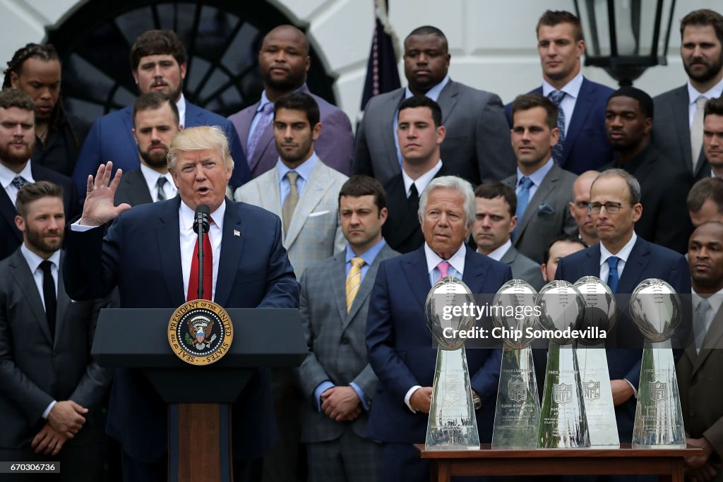 Donald Trump Hosts Super Bowl Champion New England Patriots At The White House