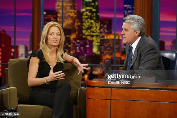 Pictured: Actress Jeri Ryan during an interview with Host Jay Leno on November 27th 2001 --