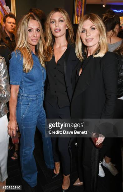 Heidi Kennedy, Abbey Clancy and mother Karen Sullivan attend a VIP private view for New York artist Bradley Theodore at Maddox Gallery on April 19,...