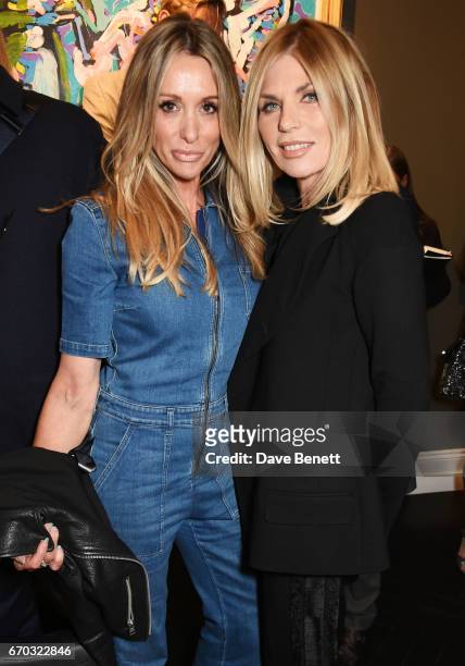 Heidi Kennedy and Karen Sullivan attend a VIP private view for New York artist Bradley Theodore at Maddox Gallery on April 19, 2017 in London,...