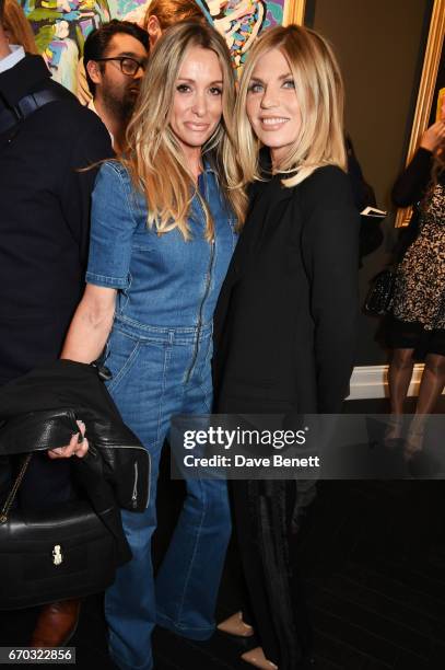 Heidi Kennedy and Karen Sullivan attend a VIP private view for New York artist Bradley Theodore at Maddox Gallery on April 19, 2017 in London,...