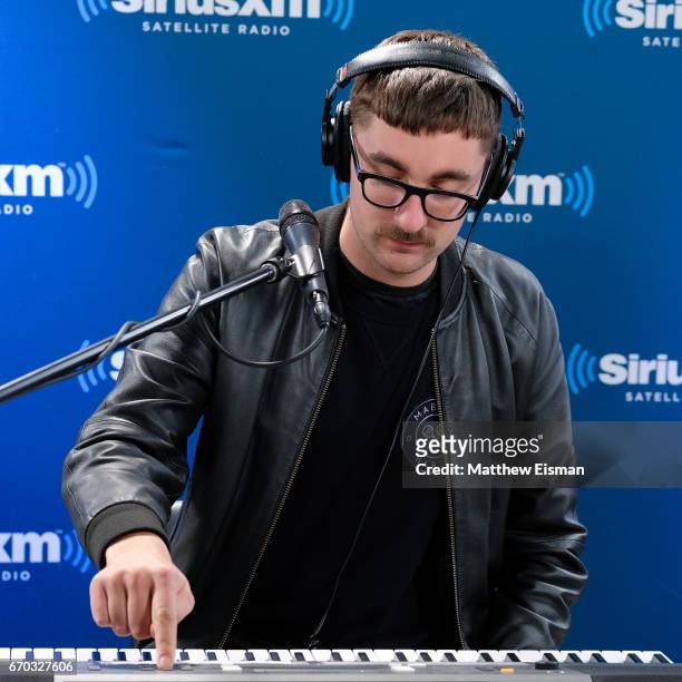 Musician Gus Unger-Hamilton of the band Alt-J performs live at SiriusXM Studios on April 19, 2017 in New York City.
