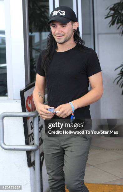 Skrillex is seen on April 18, 2017 in Los Angeles, CA.