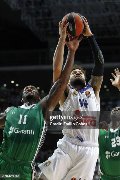 Jeffery Taylor, #44 of Real Madrid in action during the 2016/2017 Turkish Airlines EuroLeague Playoffs leg 1 game between Real Madrid v Darussafaka...