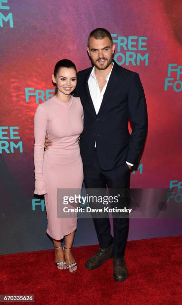 Actors Eline Powell and Alex Roe of "Siren" attend Freeform 2017 Upfront at Hudson Mercantile on April 19, 2017 in New York City.