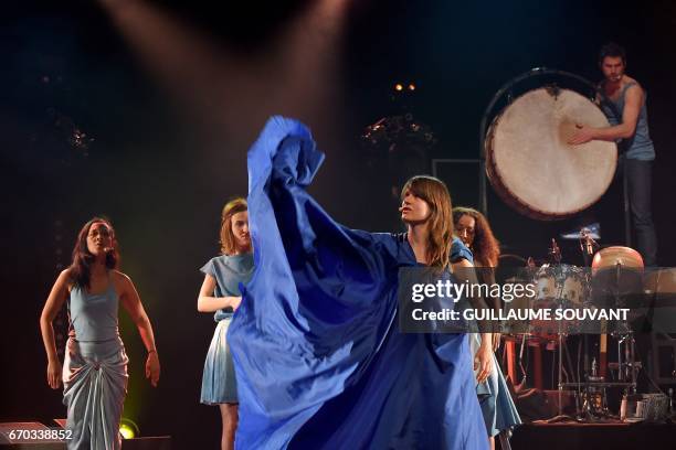 French singer Camille Dalmais aka Camille performs on stage during the 41st edition of "Le Printemps de Bourges" rock and pop music festival, in...