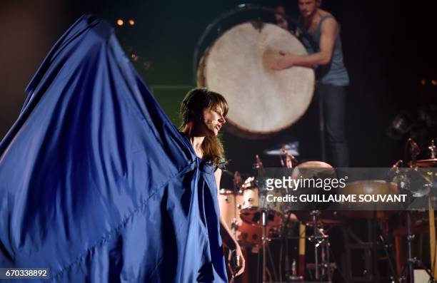French singer Camille Dalmais aka Camille performs on stage during the 41st edition of "Le Printemps de Bourges" rock and pop music festival, in...