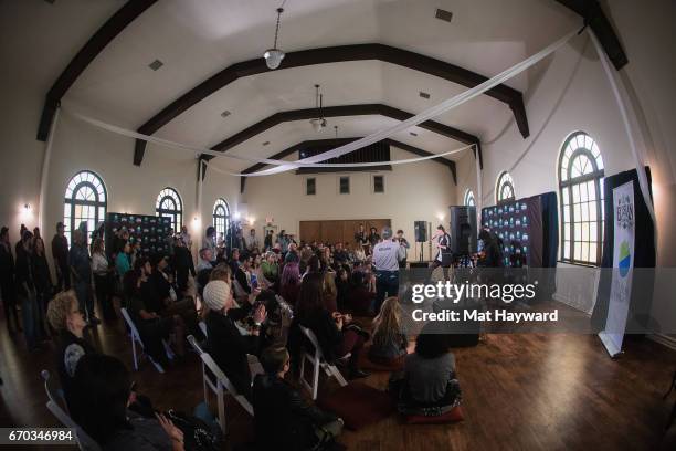 Singer Bishop Briggs performs during an EndSession hosted by 107.7 The End at Fremont Abbey Arts Center on April 18, 2017 in Seattle, Washington.