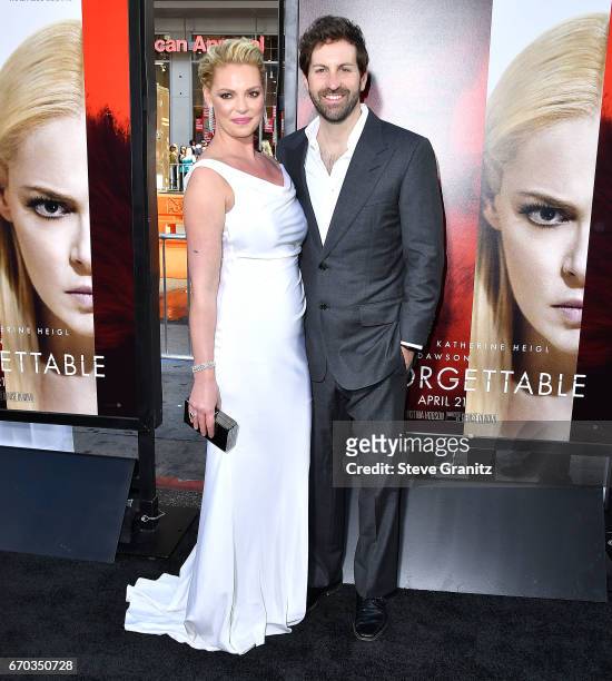 Katherine Heigl, Josh Kelley arrives at the Premiere Of Warner Bros. Pictures' "Unforgettable" at TCL Chinese Theatre on April 18, 2017 in Hollywood,...