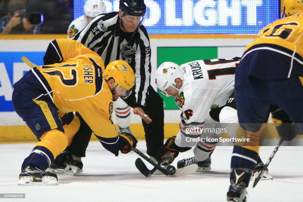 NHL: APR 17 Round 1 Game 3 - Blackhawks at Predators