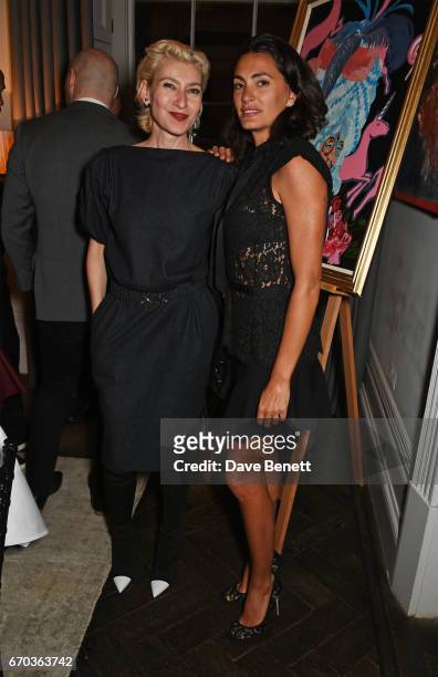 Sonia Bronstein-Shah and Jessica Lemarie-Pires attend a VIP dinner celebrating the private view of The Maddox Gallery's Bradley Theodore exhibition...