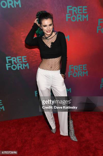 Actress Bella Thorne of "Famous In Love" attends Freeform 2017 Upfront at Hudson Mercantile on April 19, 2017 in New York City.