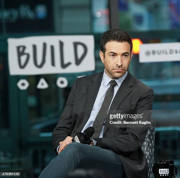 Journalist Ari Melber attends the Build Series to discuss "Notes From The Newsroom: 100 Days Of Trump" at Build Studio on April 19, 2017 in New York...