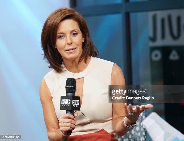 Journalist Stephanie Ruhle attends the Build Series to discuss "Notes From The Newsroom: 100 Days Of Trump" at Build Studio on April 19, 2017 in New...