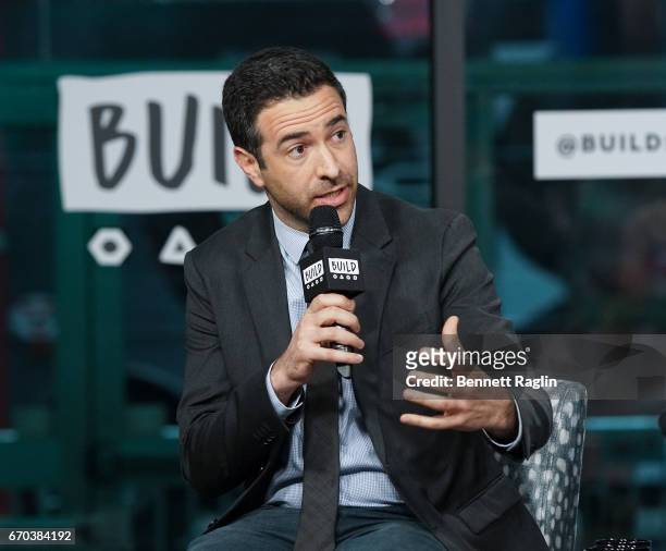 Journalist Ari Melber attends the Build Series to discuss "Notes From The Newsroom: 100 Days Of Trump" at Build Studio on April 19, 2017 in New York...