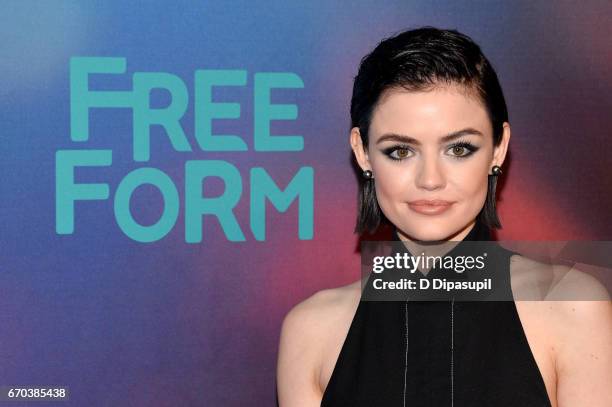 Lucy Hale attends the Freeform 2017 Upfront at Hudson Mercantile on April 19, 2017 in New York City.