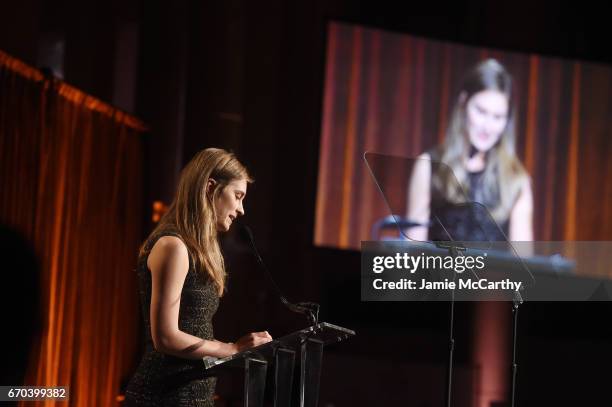 Founder, FEED Lauren Bush speaks on stage at the Food Bank for New York City Can-Do Awards Dinner 2017 on April 19, 2017 in New York City.