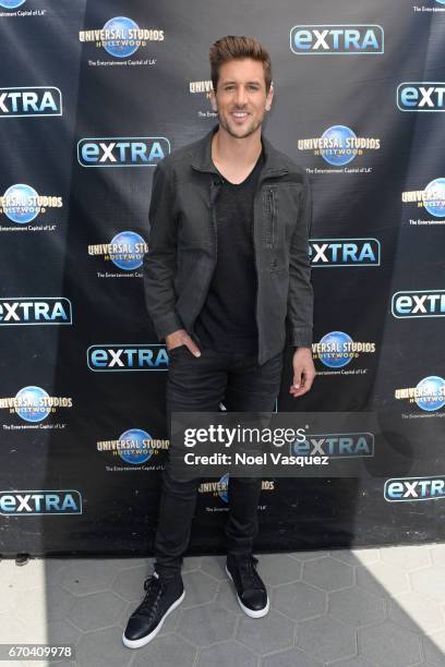 Jordan Rodgers visits "Extra" at Universal Studios Hollywood on April 19, 2017 in Universal City, California.