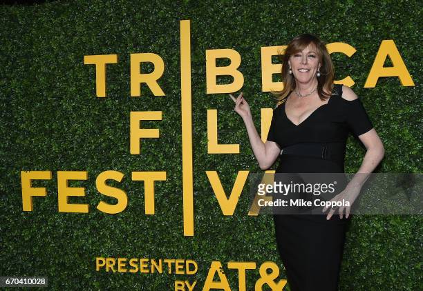 Co-founded the Tribeca Productions film studio and producer Jane Rosenthal attends the "Clive Davis: The Soundtrack Of Our Lives" Premiere at Radio...