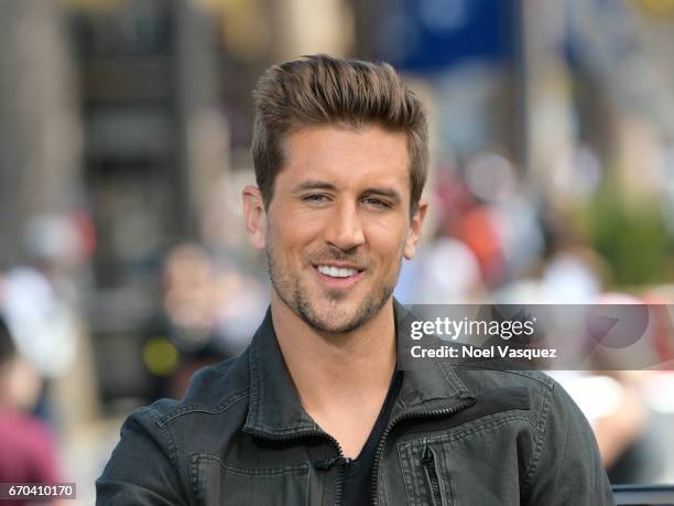 Jordan Rodgers visits "Extra" at Universal Studios Hollywood on April 19, 2017 in Universal City, California.