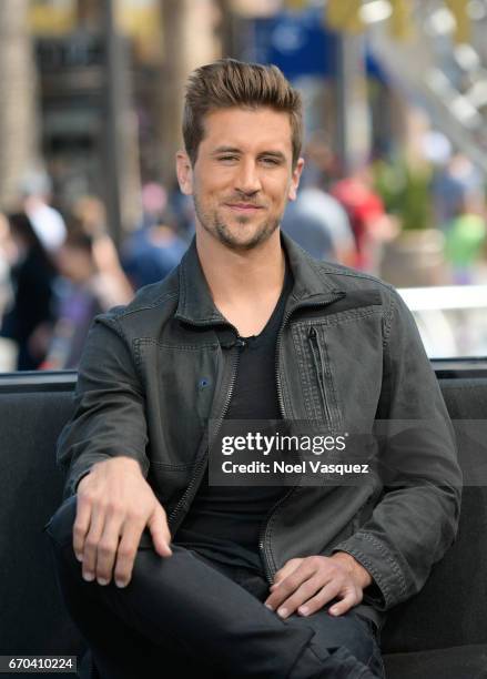 Jordan Rodgers visits "Extra" at Universal Studios Hollywood on April 19, 2017 in Universal City, California.