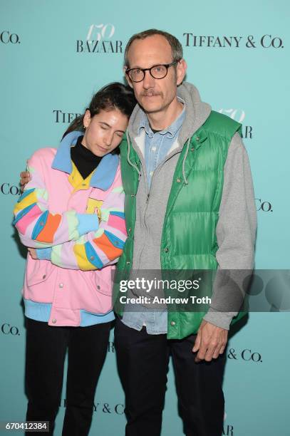 Alex Bolotow and Terry Richardson attend Harper's BAZAAR 150th Anniversary Event presented with Tiffany & Co at The Rainbow Room on April 19, 2017 in...