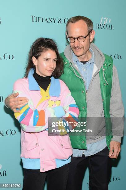 Alex Bolotow and Terry Richardson attend Harper's BAZAAR 150th Anniversary Event presented with Tiffany & Co at The Rainbow Room on April 19, 2017 in...