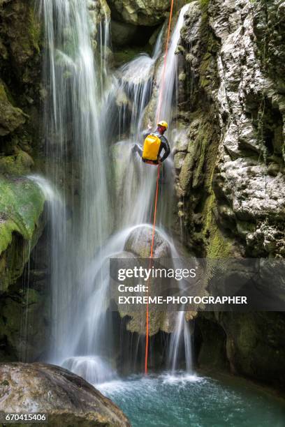 River Rappelling Repelling Water Photos and Premium High Res Pictures - Getty Images